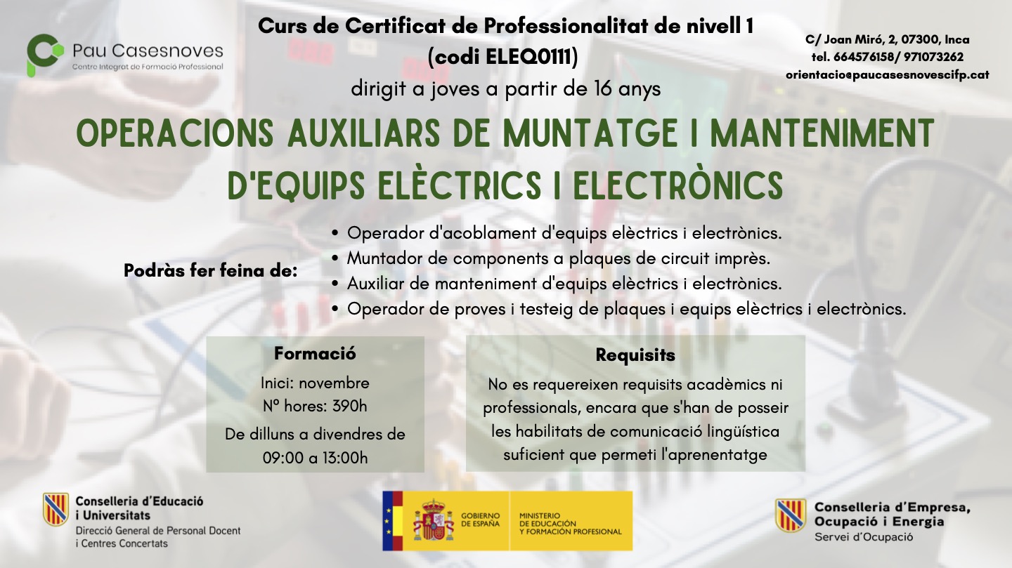 Operacions d’enregistrament i tractament de dades i documents